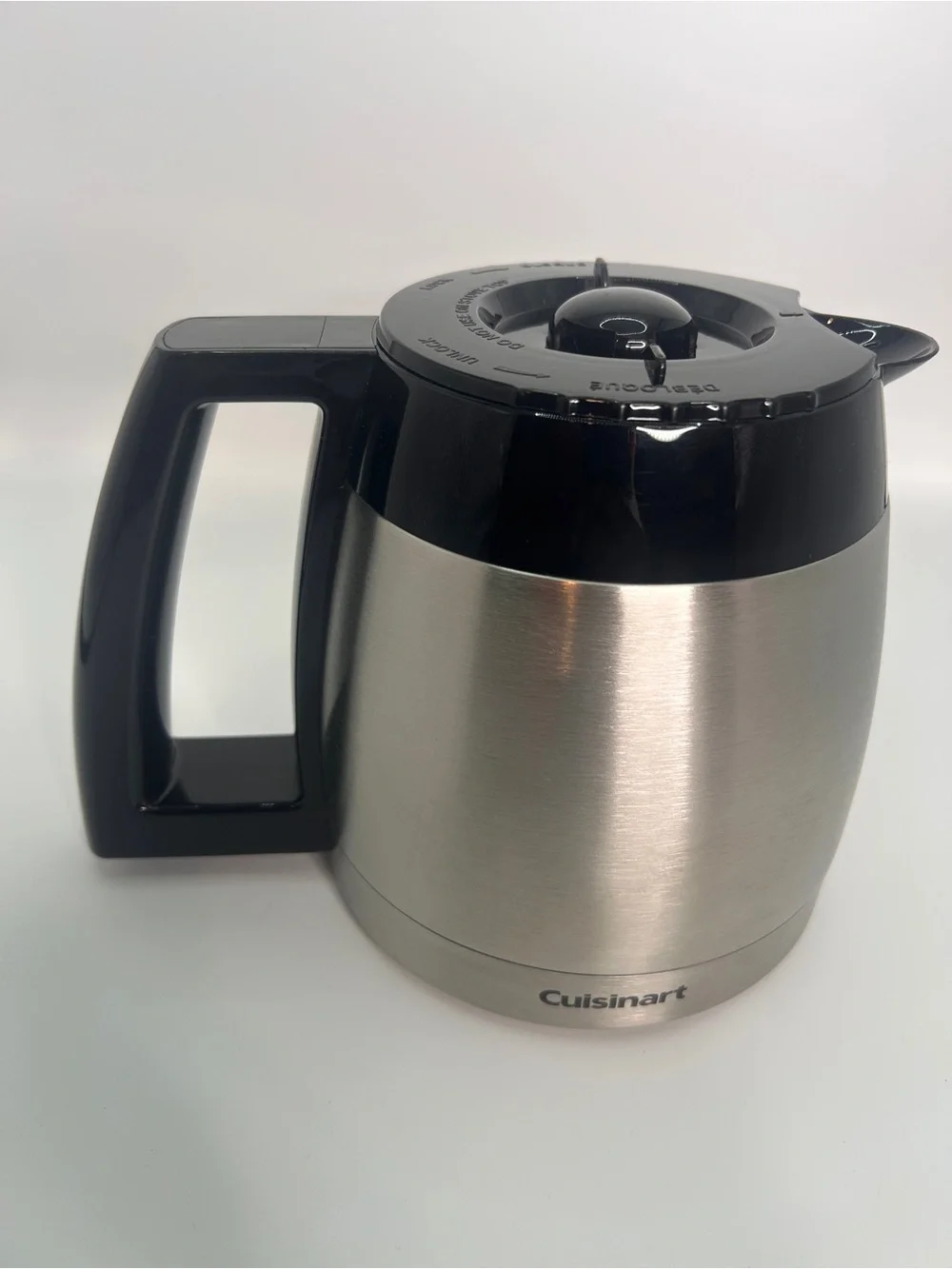 Cuisinart Stainless Steel 10 Cup Carafe with Black Handle & Lid